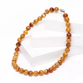 Бусы симбирцит (биж. сплав) 10 мм 42 см