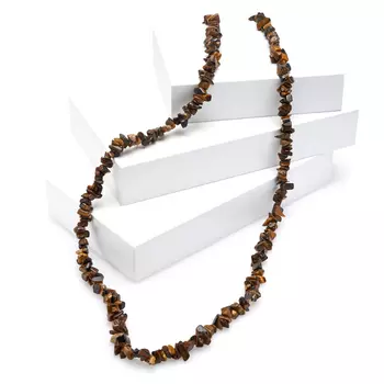 Бусы тигровый глаз длинные 86 см