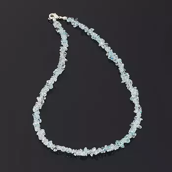 Бусы топаз голубой 45 см (биж. сплав)