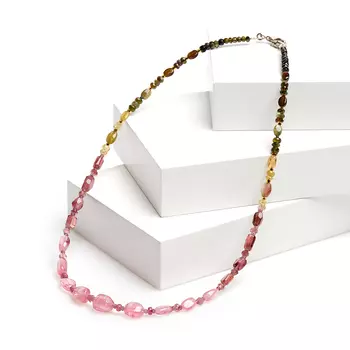 Бусы турмалин 42 см (биж. сплав)