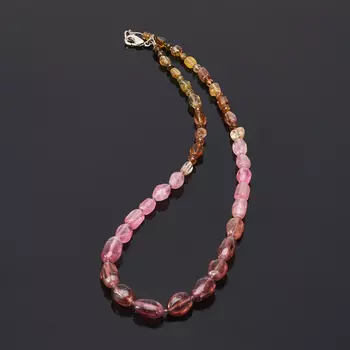 Бусы турмалин 44 см (биж. сплав)