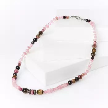 Бусы турмалин 44 см (биж. сплав)