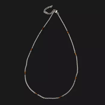 Бусы турмалин желтый (дравит), коричневый (дравит) (биж. сплав, сталь хир.) 3 мм 43 см (+5 см)