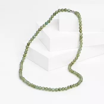 Бусы жадеит (биж. сплав) 6 мм 52 см