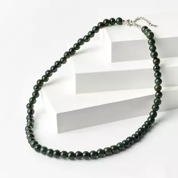 Бусы жадеит (биж. сплав) 8 мм 51 см (+7 см)