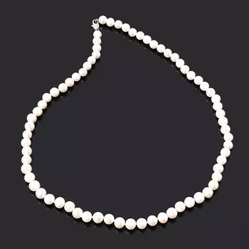 Бусы жемчуг белый (биж. сплав) 52 см