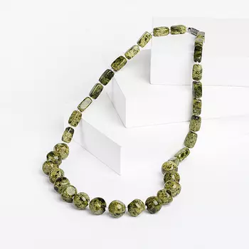 Бусы змеевик (биж. сплав) 50 см