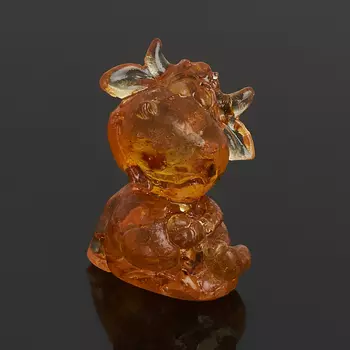 Бык янтарь 3 см