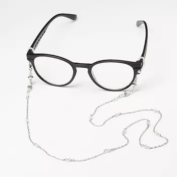 Цепь для очков аквамарин (биж. сплав, сталь хир.)