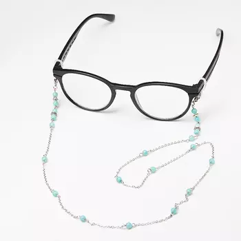 Цепь для очков амазонит (биж. сплав, сталь хир.)