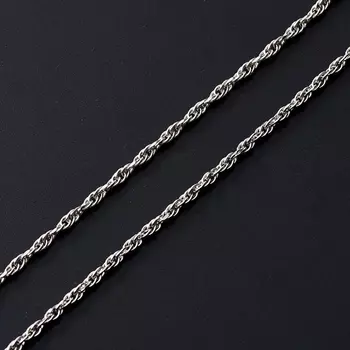 Цепь полновесная форцатина 50 см (серебро 925 пр. родир. бел.)