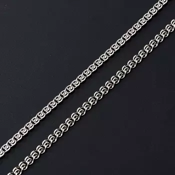 Цепь полновесная лав 50 см (серебро 925 пр. родир. бел.)