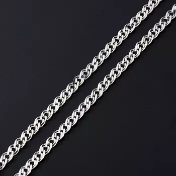 Цепь полновесная нонна 45 см (серебро 925 пр. родир. бел.)