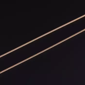 Цепь полновесная панцирь 60 см (серебро 925 пр. позолота)