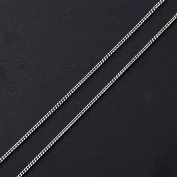 Цепь (серебро 925 пр. родир. бел.) полновесная панцирь 55 см