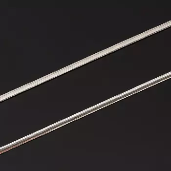 Цепь (серебро 925 пр. родир. бел.) полновесная снейк 55 см
