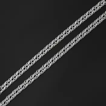 Цепь (серебро 925 пр. родир. бел.) полновесная тройной ромб 55 см