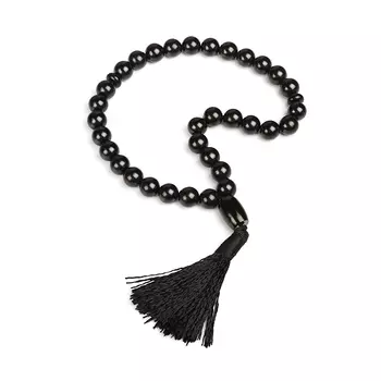 Четки гагат 11 мм (33 бусины)