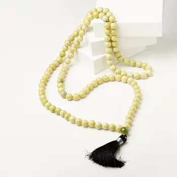 Четки офиокальцит (текстиль) 10 мм (108 бусин)