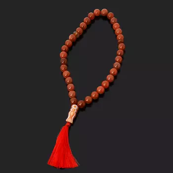 Четки сердолик 12 мм (33 бусины)