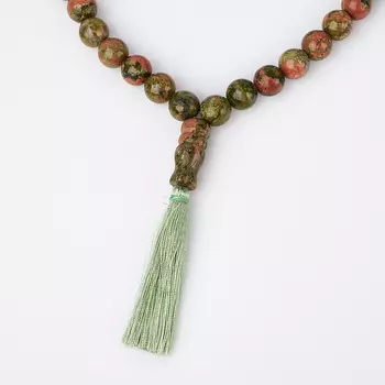 Четки унакит (биж. сплав) 12 мм (33 бусины)