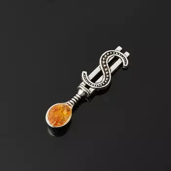 Денежный талисман янтарь (ложка-загребушка) 3,5 см