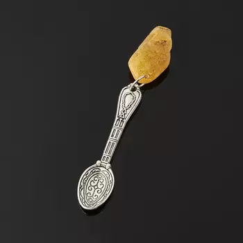 Денежный талисман янтарь (ложка-загребушка) 4,5 см