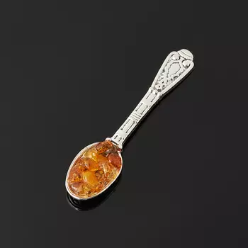 Денежный талисман янтарь (биж. сплав) (ложка-загребушка) 4 см