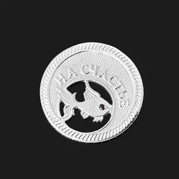 Денежный талисман рубин (серебро 925 пр. родир. бел.) (монета)