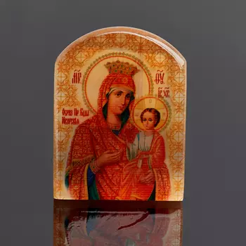Изображение селенит Богоматерь Иверская 6 см