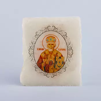 Изображение селенит Николай Чудотворец с молитвой 5,5 см