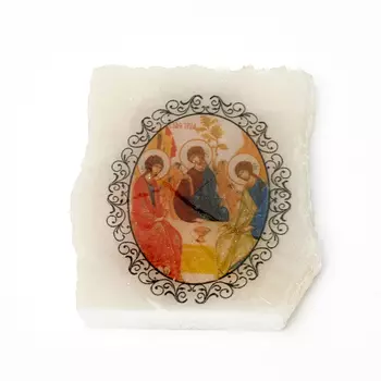 Изображение селенит Святая троица с молитвой 5,5 см