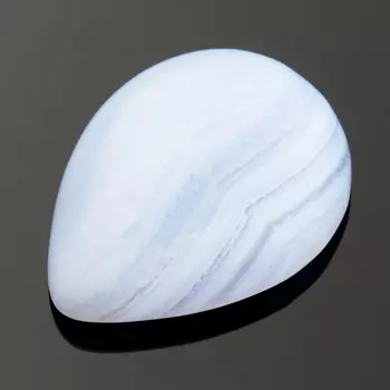 Кабошон агат голубой 12*16 мм