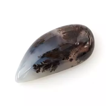 Кабошон агат пейзажный 11,5*25,5 мм (1 шт)