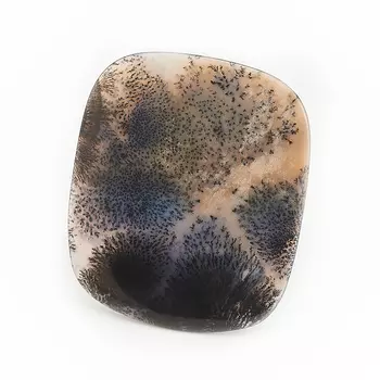 Кабошон агат пейзажный 53*64 мм