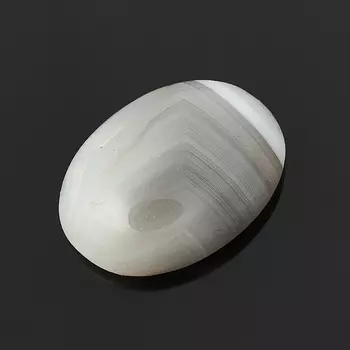 Кабошон агат серый 12*16 мм