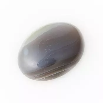 Кабошон агат серый 12*16 мм