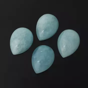 Кабошон аквамарин (1 шт) 12*16 мм