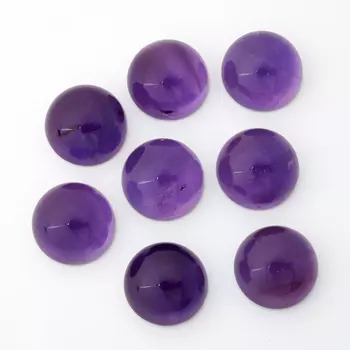 Кабошон аметист (1 шт) 10 мм