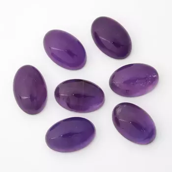 Кабошон аметист (1 шт) 8*12 мм