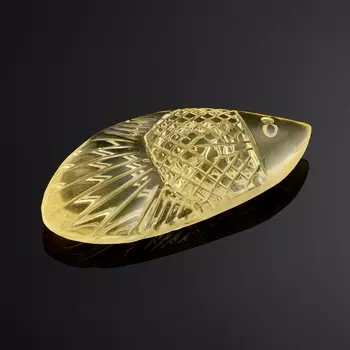 Кабошон цитрин 15*30 мм