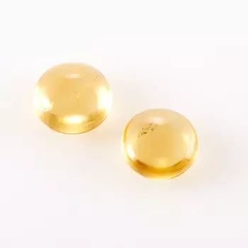 Кабошон цитрин (1 шт) 8 мм