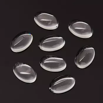 Кабошон горный хрусталь (1 шт) 8*12 мм