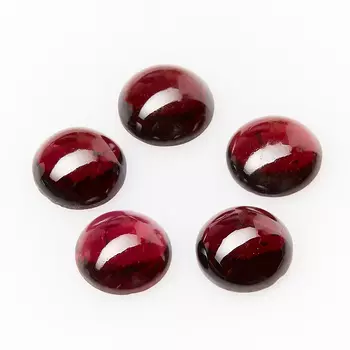 Кабошон гранат альмандин (1 шт) 10 мм