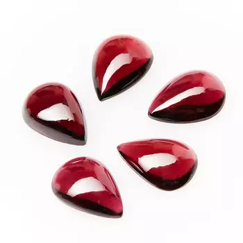 Кабошон гранат альмандин (1 шт) 10*14 мм