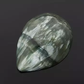 Кабошон клинохлор (серафинит) 12*17 мм