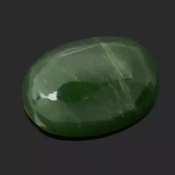 Кабошон нефрит зеленый 10*14 мм