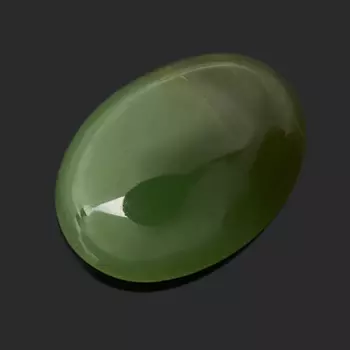 Кабошон нефрит зеленый 10*14 мм