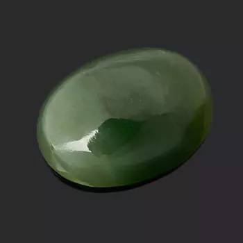 Кабошон нефрит зеленый 10*14 мм