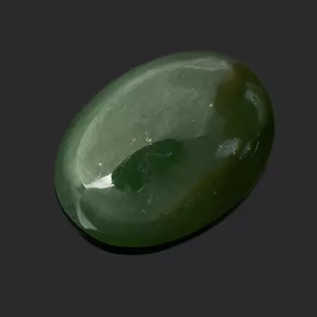 Кабошон нефрит зеленый 10*14 мм